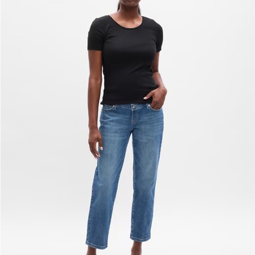 GAP Maternity True Waistband Full Panel Girlfriend Jeans